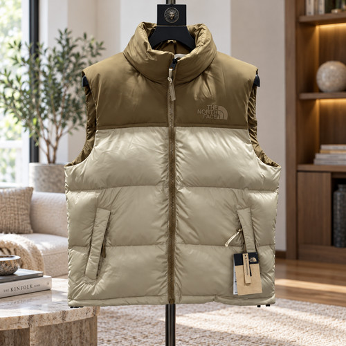 Khaki nuptse vest the north - the,